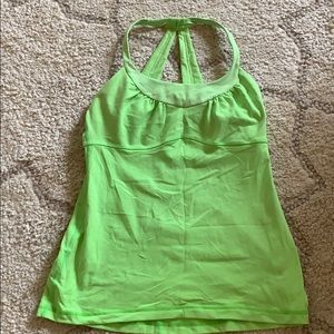 Ultra soft neon Lululemon tank e built in bra